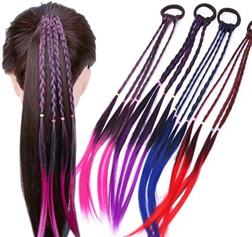 Amazon Co Jp Tera 2本セット ウィッグ 三つ編み 編み込み メッシュ エクステ カラフル キッズ 髪の毛 付け髪 発表会 文化祭 体育祭 ダンス イベント フェス ピンク ビューティー