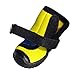 Hiado Small Dog Shoes Pet Boots with Mesh and Antislip Rubber Soles All Weather for Dogs Hiking Running Walking Yellow XXS Size 40