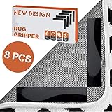 Non Slip Rug Pad Grippers Carpet Gripper Double Sided Anti Slip Adhesive Carpet Tape Runner Grippers for Furniture Hallway Small Pads Rugies for Hardwood Floors Non Skid Area Corners      