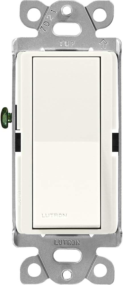 Lutron Claro On/Off Switch, 15-Amp, Single-Pole, CA-1PS-GR, Gray - Dimmer Switches - 