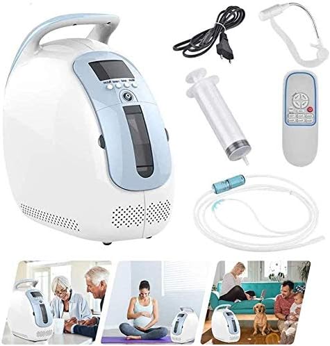 Vogvigo Portable Oxygen Concentrator 1-5L/min 30-90% (±3%) 220V Oxygen Machine Home 90% High Purity for Home Care