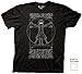 Rick and Morty Glow In The Dark Vitruvian Rick T-shirt - Black, Large
