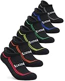 TM-MZS06-KLB_M Tesla Men's 6-Pairs Atheltic No Show Socks Cushioned Comfort w Mesh MZS06