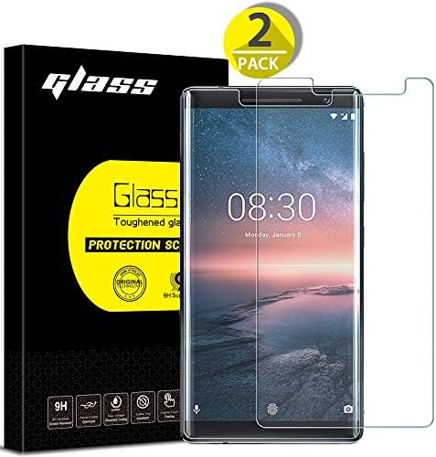Nokia 8 Sirocco Screen Protector, Anbel Design Anti Scratch 2.5D Arc Edges 9 Hardness HD Ultra-Clear Tempered Glass for Nokia 8 Sirocco (Transparent)