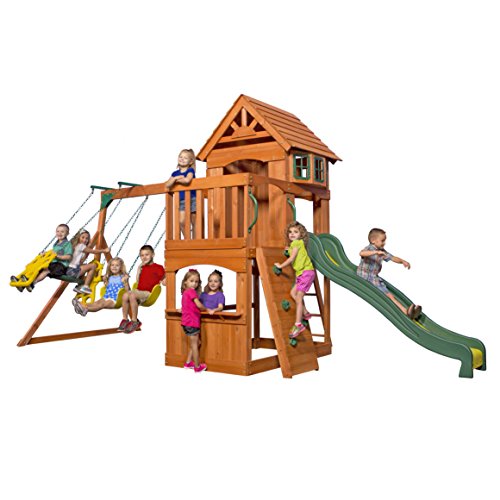 UPC 752113652101, Backyard Discovery Atlantis All Cedar Wood Playset Swing Set