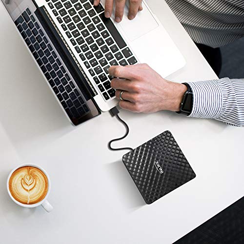External CD Drive, InLife USB 3.0 Portable DVD Drive,+/-RW Drives/Writer/Rewriter/Burner High Speed Data Transfer for Mac OSX Laptops Desktops Notebooks Windows7/8/10 - Thumbnail 5