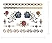 Terra Tattoos Butterfly Temporary Tattoos - 75 Metallic Tattoos Mermaid Flowers