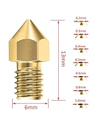 SIQUK   Boquillas para impresora 3D MK8 (22 piezas, 0.008 in, 0.012 in, 0.016 in, 0.020 in, 0.024 in, 0.031 in, 0.039 in, con caja de almacenamiento para impresora 3D Makerbot Creality CR 10)