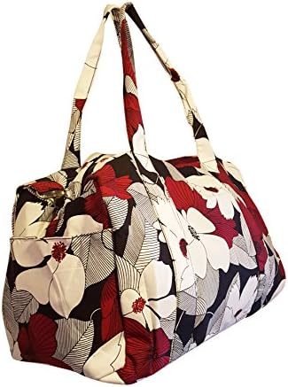 Sona G Designs - Overnighter Large Travel Duffle Duffel Bag - Monogram Personalization Available (Dogwood Flowers)