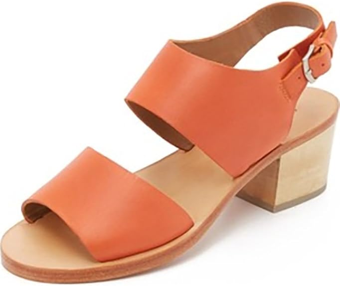 Amazon.com | Rachel Comey Women's Tulip Two Band Sandals (9, Alloy) | Heeled Sandals