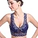 Manstore Women's All Over Sheer Lace Bralette Soft Wire Free Sleep Padded Bra Everyday Bra