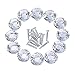 Outus 12 Pieces Diamond Shape Crystal Glass Cabinet Knobs for Cupboard and Drawer, Clear