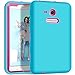 Samsung Galaxy Tab E Lite 7.0 Case, Galaxy Tab 3 Lite 7.0 Case, Hocase Shockproof Silicone Rubber Hard Shell Case w/ Raised Screen Edges for SM-T110/SM-T111/SM-T113/SM-T116 - Sky Blue / Deep Pink