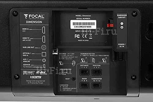 focal dimension 5.1 soundbar & subwoofer package