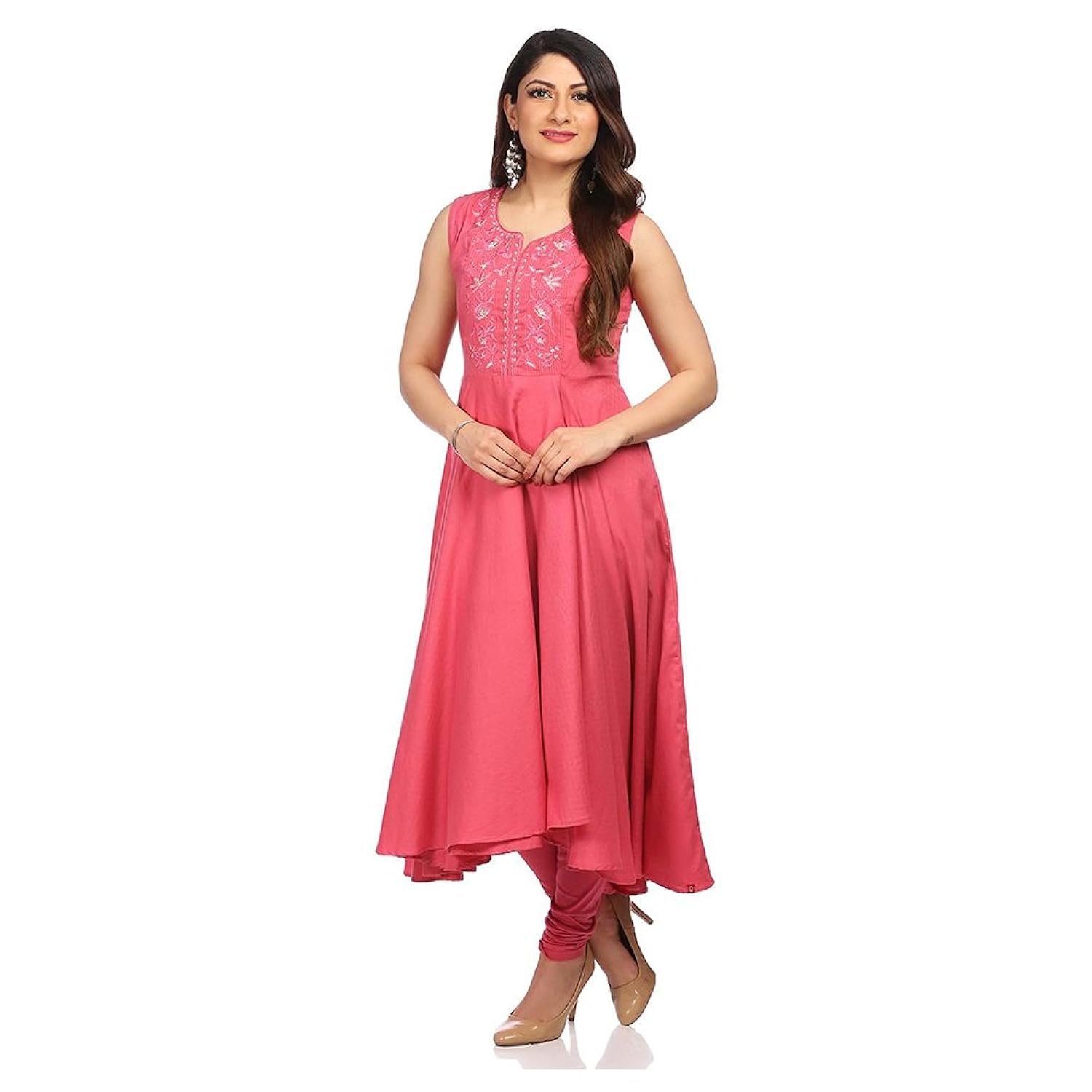 biba women's asymmetrical hemline salwar suit