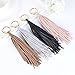 ZOONAI Women Leather Tassel Keychain Car Keyring Holder Bag Wallet Purse Decorations