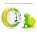 AMOLEN 3D Printer Filament, Temperature Color Change PLA Filament 1.75mm +/- 0.03 mm, 200G(0.44lb), Green to Yellow, Includes Sample UV Color Change Filament - 100% USA