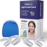 Mouth guard for grinding teeth BPA Latex Free Moldable Custom Dental Night Guards for teeth grinding, FDA Approved, Upper & Lower Teeth, 3-in-1 Multi-Purpose Teeth Whitening Tray Mouth Guard 2 Sizes