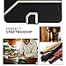 FYY Leather Case with Mirror for Samsung Galaxy S8, Leather Wallet Flip Folio Case with Mirror and Wrist Strap for Samsung Galaxy S8 Black