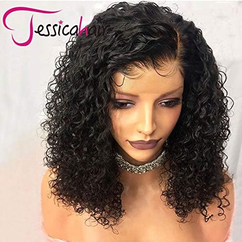 Jessica Hair 150% Density Full Lace Wigs For Black Women Curly Human Hair Wigs Brazilian Remy Hair Wet Wavy Lace Wigs Pre Plucked With Baby Hair (18 inch with 150% density)