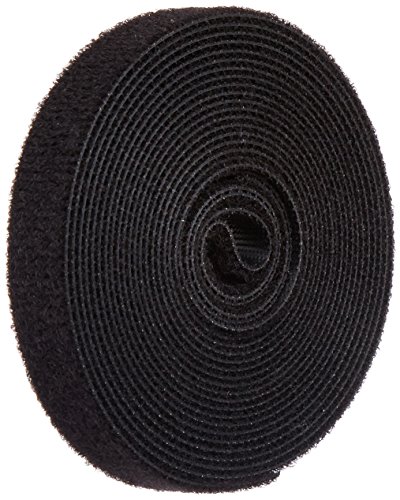 VELCRO 1801-OW-PB/B Black Nylon Onewrap Velcro Strap, Hook and Loop, 1/2" Wide, 10  Length