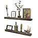 Rustic State Smith Wall Mount Wood Picture Ledge Photo Display - Kids Baby Nursery Room Bookshelf - Farmhouse Décor Floating Shelves - 30 Inch - Walnut - Set of 2