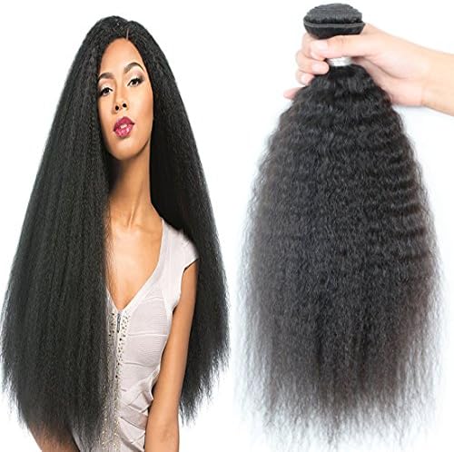 One bundle brazilian yaki straight hair extensions human hair weave kinky straight virgin hair unprocessed virgin brazilian hair weave bundles (18)