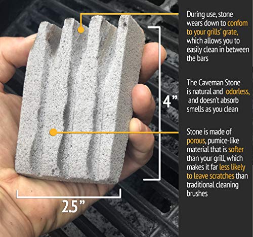 Dasksha 3-Pack BBQ Stone Grill Cleaner Bristle-Free - 4 Inch Pumice Brick