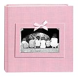 Pioneer Photo Albums 200-Pocket Gingham Fabric Frame Cover Photo Album for 4 by 6-Inch Prints, Pink (Kitchen)