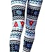 Sarin Mathews Womens Autumn Winter Snowflake Graphic Print Stretch Legging Pants