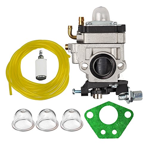 Savior Carburetor with Gasket Primer Blub Fuel Line Fuel Filter for 2 Cycle 43cc Powermate PCV43 Tiller