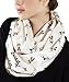 Etwoa Boston Terrier Cream Infinity Scarf Circle Loop Scarf