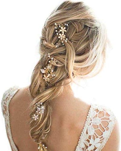 Handmadejewelrylady Handmade Bridal Crystal Rhinestone Flower Hair Vine Women Hair Jewelry Wedding Tiaras Crown Accessories