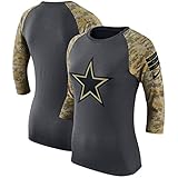 Dallas Cowboys Nike Women's Salute to Service Performance 3/4-Sleeve Raglan Tee