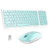 Wireless Keyboard Mouse Combo, cimetech Compact Full Size Wireless Keyboard and Mouse Set Less Noise Keys 2.4G Ultra…