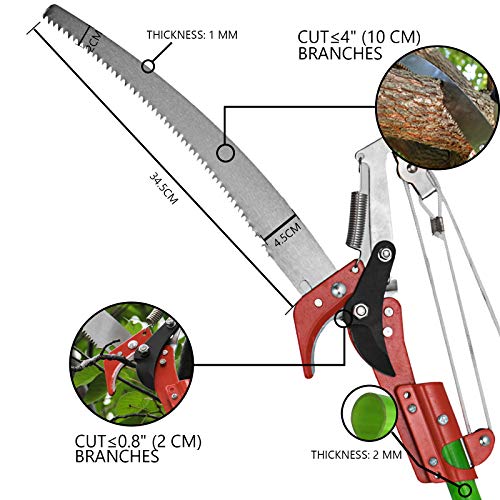 VEVOR Adapter-Baumsäge mit feststehendem Blatt für Schneidgiraffen 8 m, Astsäge für kleine Sägearbeiten mit 8 m… – Bild 4