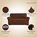 Easy-Going Stretch Sofa Slipcover 1-Piece Sofa Cover Furniture Protector Couch Soft with Elastic Bottom for Kids, Polyester Spandex Jacquard Fabric Small Checks (Sofa, Coffee)