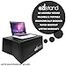 Standing Desk Work Station for PC, Laptop, Display Monitor, KeyBoard, Projector, Mouse - Foldable, Portable, Affordable, Light Weight Industrial Cardboard (Medium, Black - for Height 5'1'' to 5'7'')