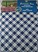 Summer Fun Blue and White Diamond Check Flannel Back Vinyl Umbrella Tablecloths with Hole and Zipper-assorted Sizes (70 Round)