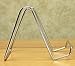 BANBERRY DESIGNS Silver Wire Easel Display Stand - Smooth Chrome Metal - 3 Inch High - Pack of 6