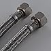BWE 32-Inch Long Bathroom Kitchen Faucet Connector, Braided Stainless Steel Supply Hose 3/8-Inch Female Compression Thread x M10 Male Connector, x 2 Pcs (1 Pair)