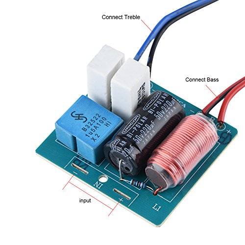 2Pcs Speaker Frequency Divider Board Tweeter + Bass, 2 Way Hi-Fi Audio Crossover Sound Filter Frequency Distributor DIY Module