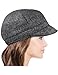 Dahlia Women's Chic Flower Newsboy Cap Hat Wool Blend - Dual Layer, Gray