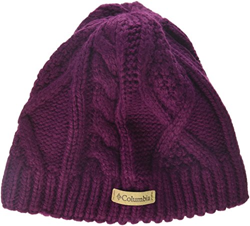 Columbia Big Girls' Cable Cutie Beanie, Dark Raspberry, Large/X-Large