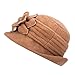 Lawliet Womens 1920s Winter Wool Cap Beret Beanie Cloche Bucket Hat A299 (Camel)
