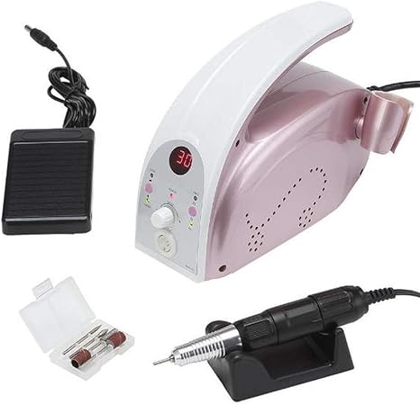 Amazon Co Jp 電動ネイルケアネイルマシン ネイルドリル電気マニキュアネイルファイルキットアクリルネイルリムーバー電気ファイリングマシンペディキュアキットプロフェッショナル Rpm 多機能 低振動 低騒音 初 上級者 家庭 旅行 サロンに適用 ホーム キッチン