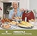 Paula Deen 9.5 QT (1700 Watt) Family-Sized Air Fryer, Rapid Air Circulation System, Single Basket System, Ceramic Non-Stick Coating, Simple Knob Controls, 50 Recipes, 1-Year Warranty (Merlot)
