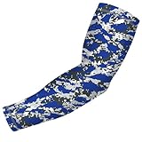 B Driven Sports Compression Arm Sleeve, Pro-Fit Design , Blue The Wild Camo Pattern, Adult Large, Many colors and sizes Inc. youth Thru Adult 3X, Sold as 1 SLEEVE