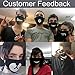 Accmor 6 Pack Black Anime Cotton Mask, Cute Unisex for Kids Teens Men Women (Teeth EXO Bear Pig Pattern) Halloween