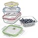 Vremi 18 Piece Glass Food Storage Containers with Locking Lids - BPA Free Airtight Oven Freezer Dishwasher and Microwave Safe Food Container Set - Small and Large Reusable Square Food Containers